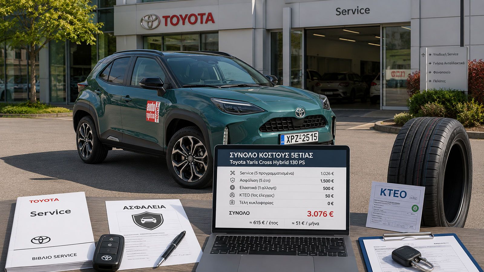 Με περίπου 3.100 ευρώ για service, ασφάλιση, ελαστικά, ΚΤΕΟ και τέλη στην πενταετία, ο οδηγός μπορεί να γνωρίζει σε μεγάλο βαθμό τι θα πληρώνει πέρα α
