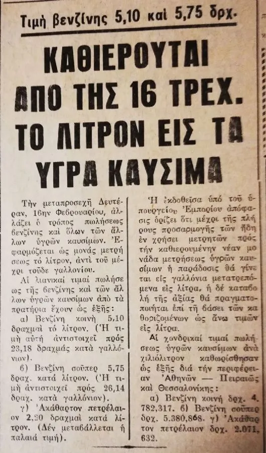 Βενζίνη με το γαλόνι στην Ελλάδα -Πότε ίσχυε & γιατί άλλαξε;