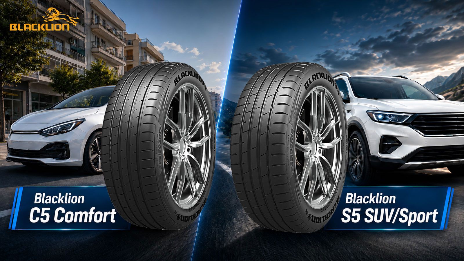 Blacklion C5 Comfort και Blacklion S5 SUV/Sport θερινά λάστιχα για ΙΧ και SUV.