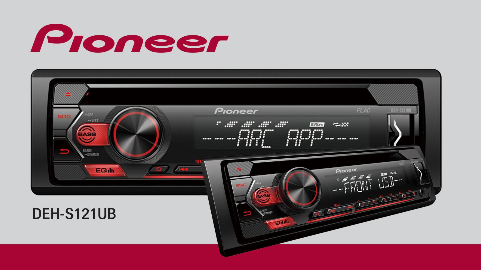 Πηγή ηχοσυστήματος με την σφραγίδα της Pionner