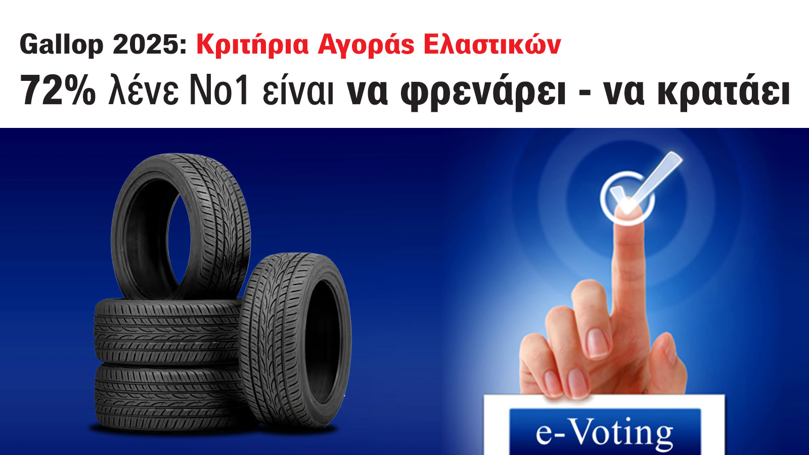 Gallop 2025: Πώς επιλέγεις λάστιχα; Ποιο είναι το σημαντικότερο κριτήριο για εσένα;