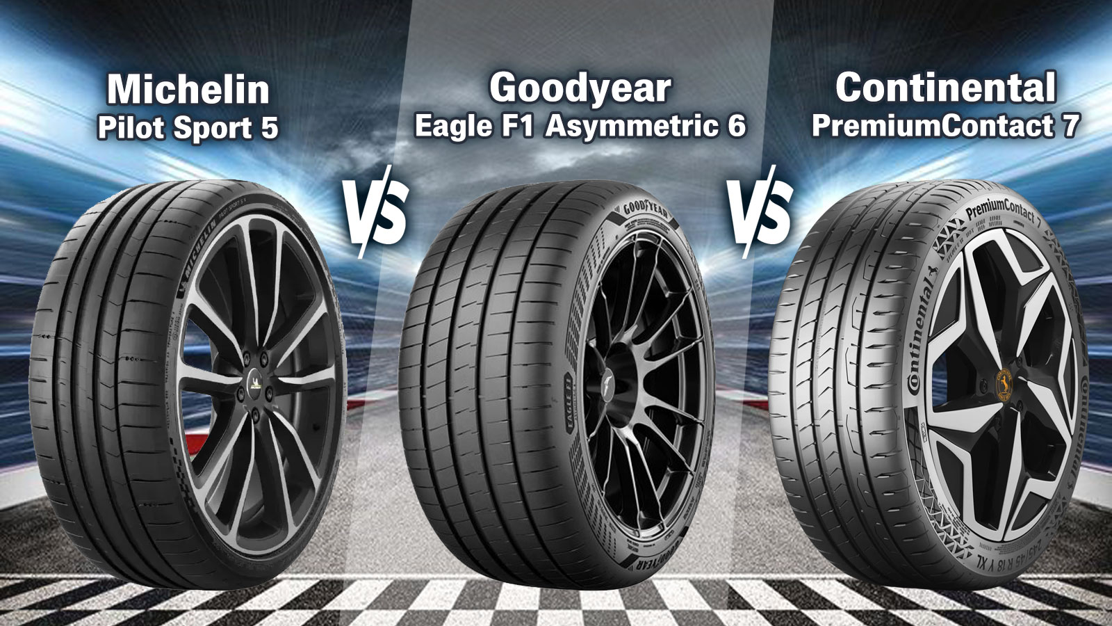 Continental PremiumContact 7 Vs Goodyear Eagle F1 Asymmetric Vs Michelin Pilot Sport 5