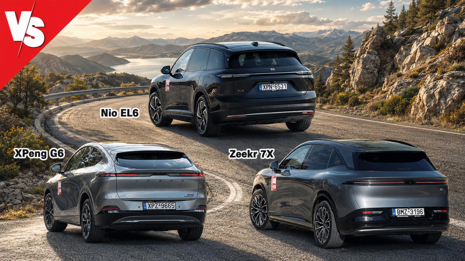 Nio EL6 Vs XPeng G6 Vs Zeekr 7X