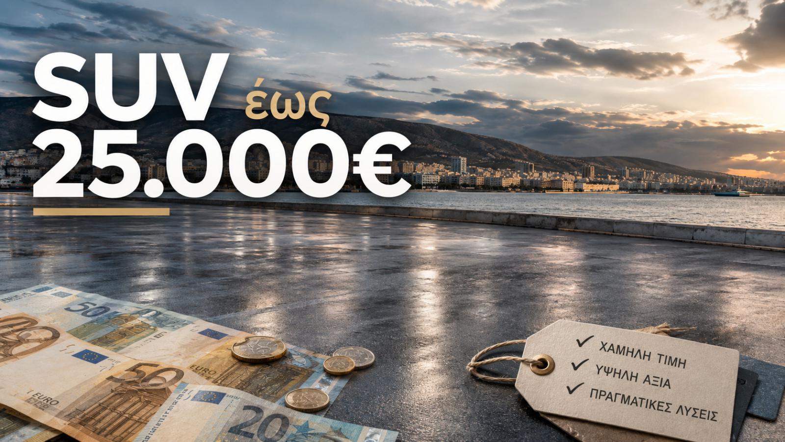 11 SUV έως 25.000 ευρώ που αξίζει να αγοράσεις το 2026 11 SUV έως 25.000 ευρώ που αξίζει να αγοράσεις το 2026