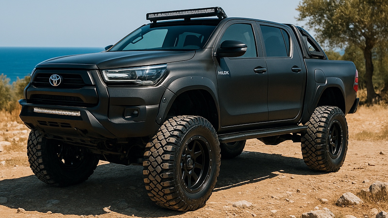 Τoyota Hilux και Nissan Navara, βελτιωμένα με ζάντες άνω των 20 ιντσών, lift-kits, και φιμέ τζάμια είναι συνηθισμένα στην Κρήτη. Τoyota Hilux και Nissan Navara, βελτιωμένα με ζάντες άνω των 20 ιντσών, lift-kits, και φιμέ τζάμια είναι συνηθισμένα στην Κρήτη.