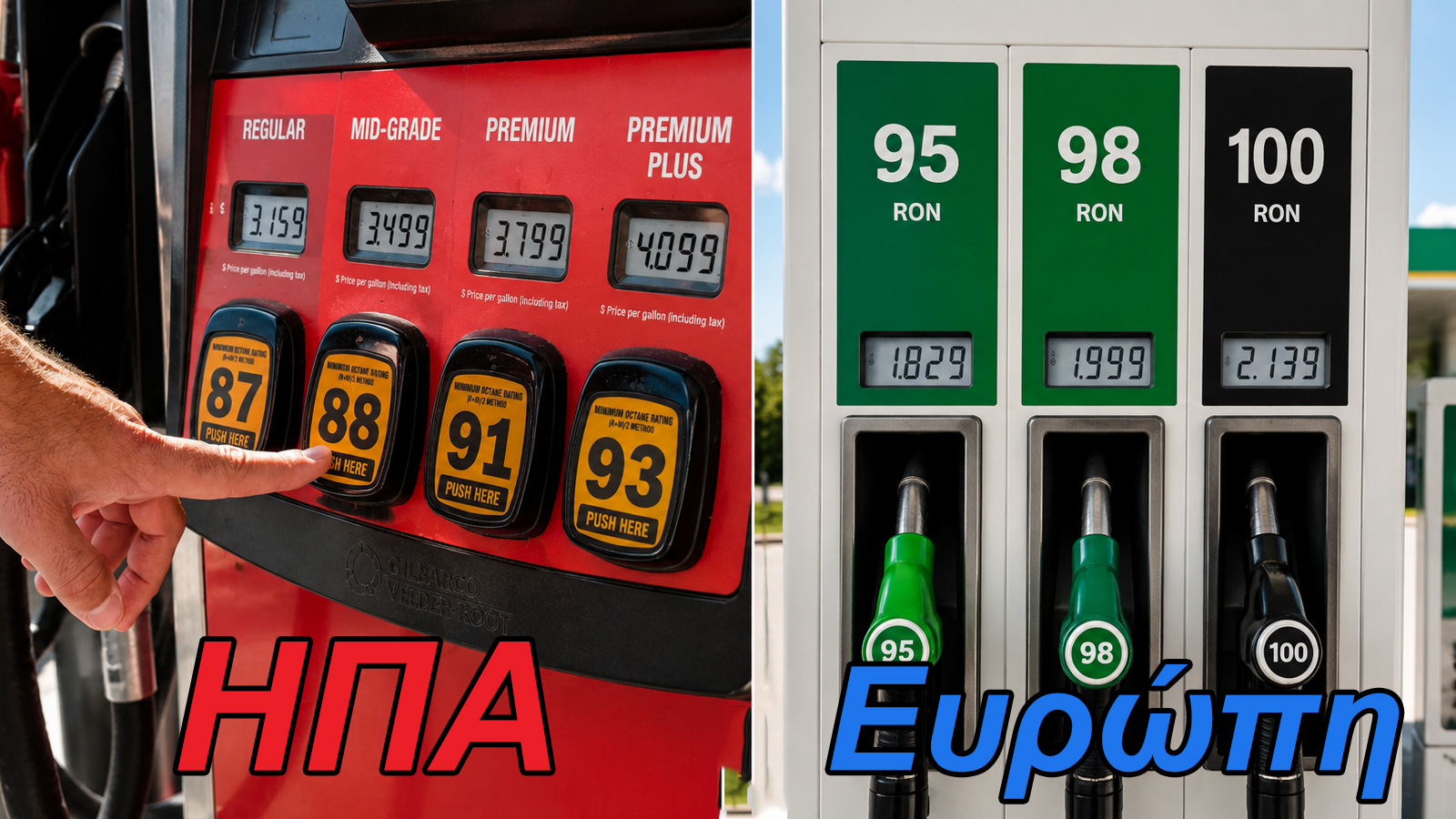 Γιατί η βενζίνη στις ΗΠΑ είναι «λιγότερα» οκτάνια; Γιατί η βενζίνη στις ΗΠΑ είναι «λιγότερα» οκτάνια;
