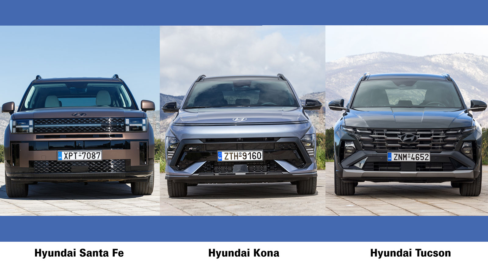 Τα SUV αυτοκίνητα της Hyundai: Από το Kona στο Santa Fe Τα SUV αυτοκίνητα της Hyundai: Από το Kona στο Santa Fe