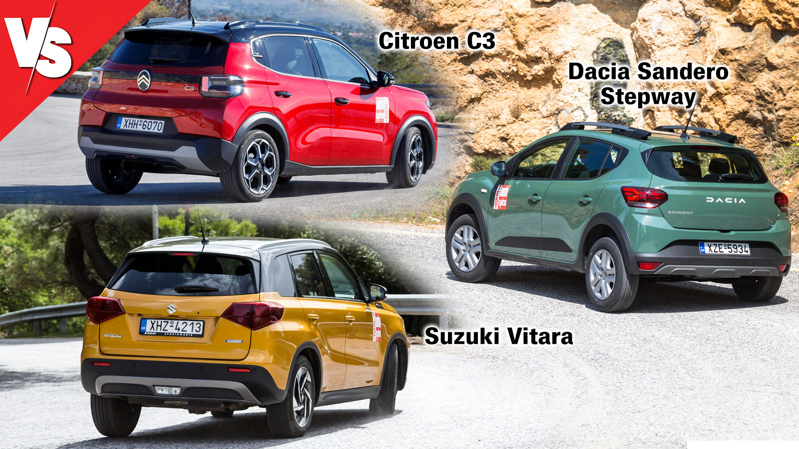 SUV με χαμηλή τιμή -Citroen C3, Dacia Sandero Stepway ή Suzuki Vitara | autotriti.gr