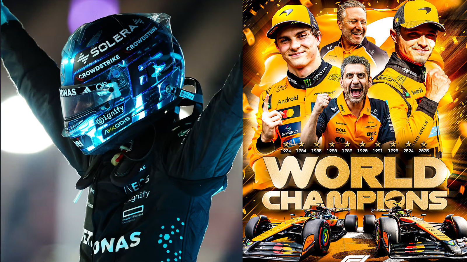 GP Σιγκαπούρης: Θρίαμβος Russell –Πρωταθλήτρια η McLaren 