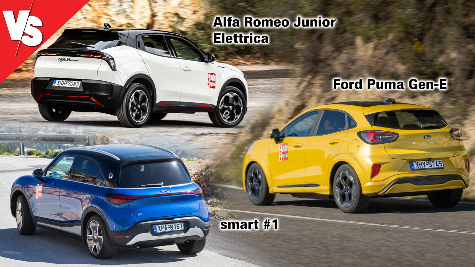 Top 3 ηλεκτρικά μικρά SUV στο δρόμο -Alfa Romeo Junior Vs Ford Puma Vs smart #1 | autotriti.gr