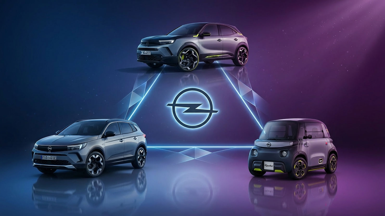 Το ηλεκτρικό τρίγωνο με οχήματα της Opel: Rocks, Mokka GSe & Grandland 