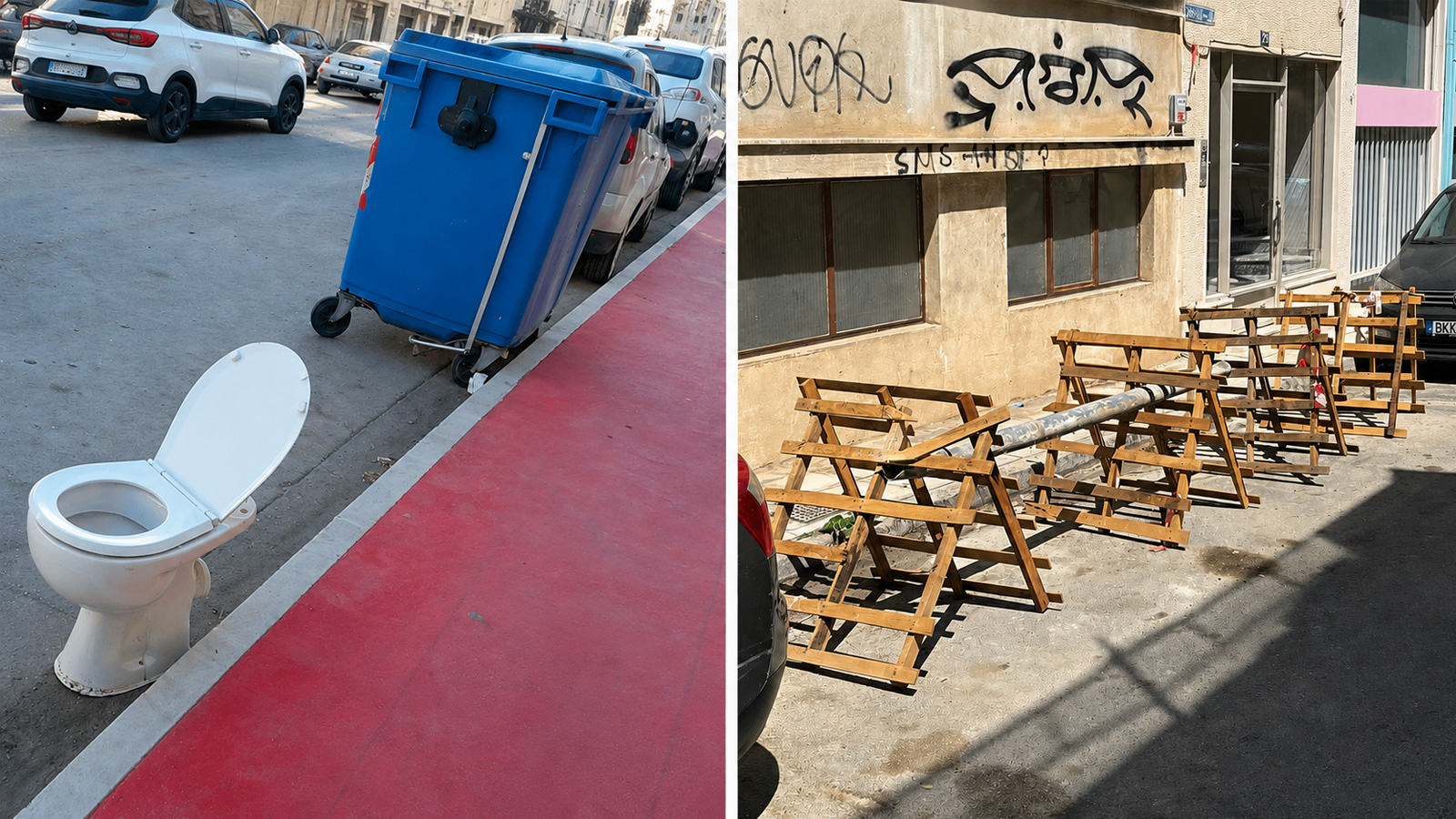 Καβάτζωμα θέσης πάρκινγκ με… σκουπίδια -Ποιο είναι το πρόστιμο; 