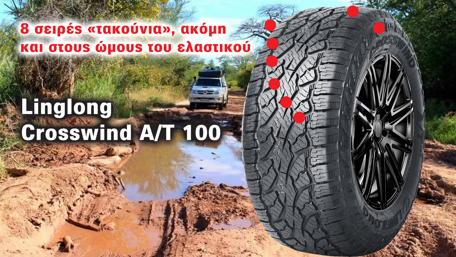 Linglong Crosswind A/T 100: Λάστιχο για άσφαλτο, λάσπη, χιόνι & χαλίκι Linglong Crosswind A/T 100: Λάστιχο για άσφαλτο, λάσπη, χιόνι & χαλίκι