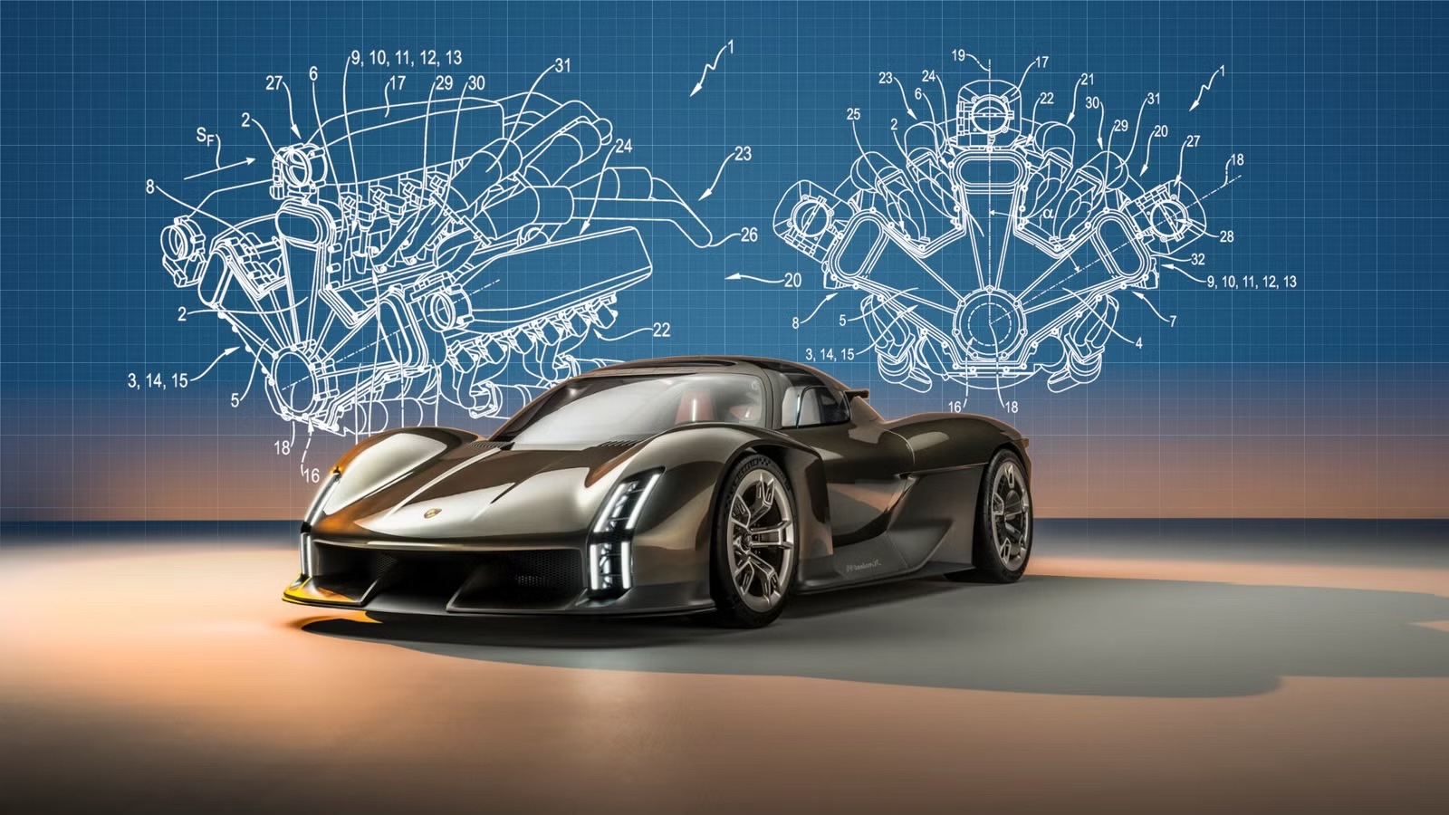Porsche πατεντάρει «τρικέφαλο» W-κινητήρα 18 κυλίνδρων Porsche πατεντάρει «τρικέφαλο» W-κινητήρα 18 κυλίνδρων