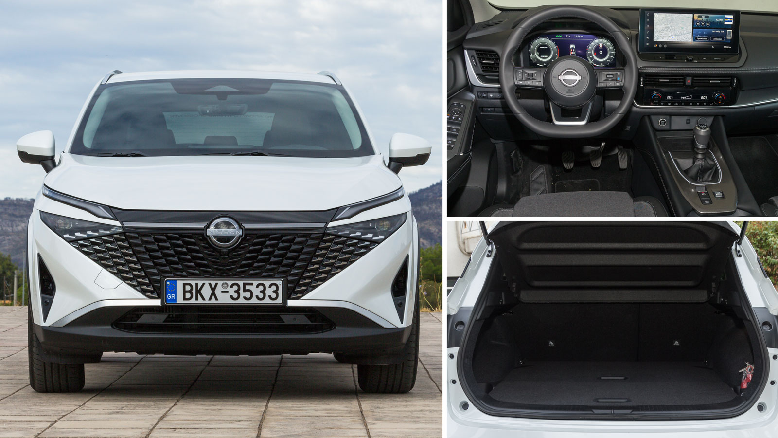 Το 12βολτο Nissan Qashqai (140 PS) έχει πολύ καλή ποιότητα κύλισης & είναι το αυτοκίνητο με τον περισσότερο στάνταρ εξοπλισμό