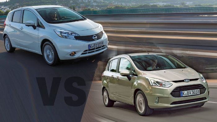 Θέτουμε αντιμέτωπα τα μικρά οικογενειακά Nissan Note και Ford B-MAX για μια σύντομη σύγκριση στα σημεία. Ποιο πιστεύετε ότι κερδίζει;
