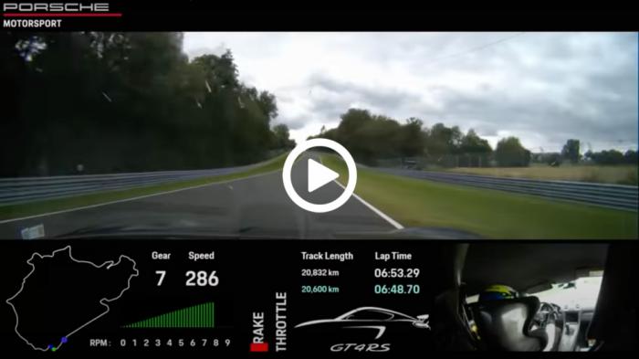 Video: Porsche 718 Cayman GT4 RS με το γκάζι «σανίδα» στο Nurburgring
