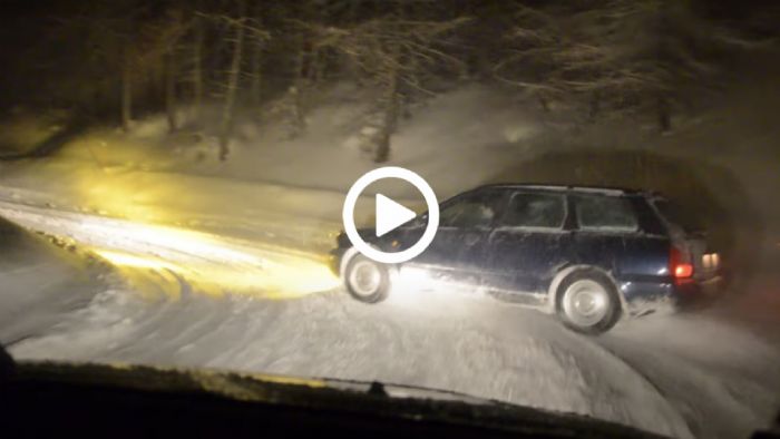Video: Audi A4 με τις πάντες στα χιόνια