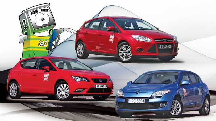 Τα βενζινοκίνητα Ford Focus, Renault Megane και SEAT Leon -εν μέσω καταιγισμού diesel- δείχνουν ότι δε φοβούνται να προβάλουν την οικονομική τους φύση, την οποία συνδυάζουν με ένα ολοκληρωμένο χαρακτή