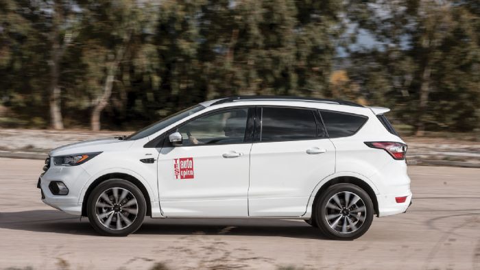 Mε 150 άλογα από τον 1,5 EcoBoost, το Kuga έχει μπόλικο «νεύρο» όταν πατάς το γκάζι, στοιχείο που θα εκτιμήσουν όσοι ψάχνουν την οδηγική ευχαρίστηση. Mε 150 άλογα από τον 1,5 EcoBoost, το Kuga έχει μπόλικο «νεύρο» όταν πατάς το γκάζι, στοιχείο που θα εκτιμήσουν όσοι ψάχνουν την οδηγική ευχαρίστηση.