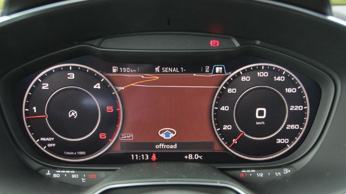 Highlight όλου του αυτοκινήτου ο πλήρως ψηφιοποιημένος πίνακας οργάνων (Audi Virtual Cockpit), που καταργεί την παρουσία οποιασδήποτε οθόνης στην κεντρική κονσόλα.