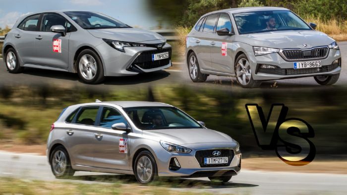 Hyundai i30 Vs Skoda Scala Vs Toyota Corolla 