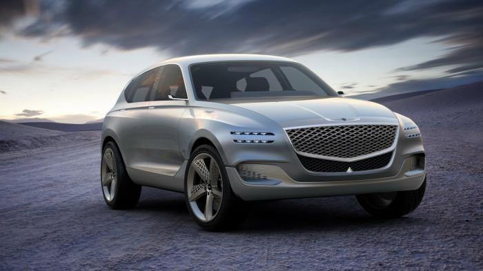 Tο GV80 Concept σαφώς θέλει να εντυπωσιάσει το κοινό με εξαιρετική δεξιοτεχνία του, την προηγμένη τεχνολογία και την προσοχή στη λεπτομέρεια.