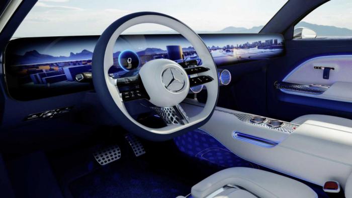 Όσον αφορά την καμπίνα της Mercedes Vision EQXX, είναι κατασκευασμένη με βιώσιμα υλικά περιλαμβάνοντας ύφασμα που χρησιμοποιεί μεταξωτές ίνες Biosteel, δέρμα vegan που προέρχεται από μανιτάρια, δέρμα από κονιοποιημένες ίνες κάκτου και χαλιά με βάση το μπαμπού. Όσον αφορά την καμπίνα της Mercedes Vision EQXX, είναι κατασκευασμένη με βιώσιμα υλικά περιλαμβάνοντας ύφασμα που χρησιμοποιεί μεταξωτές ίνες Biosteel, δέρμα vegan που προέρχεται από μανιτάρια, δέρμα από κονιοποιημένες ίνες κάκτου και χαλιά με βάση το μπαμπού.