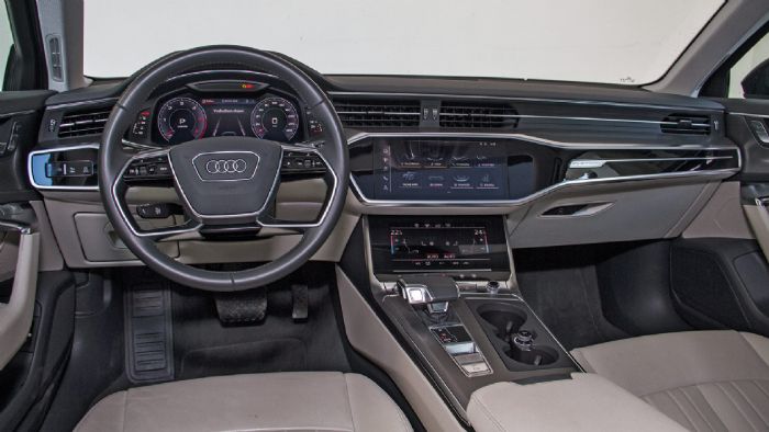 Κορυφαίο σε ποιότητα και φινίρισμα και ιδιαίτερα σύγχρονο είναι το εσωτερικό του 8ης γενιάς Audi A6. 
