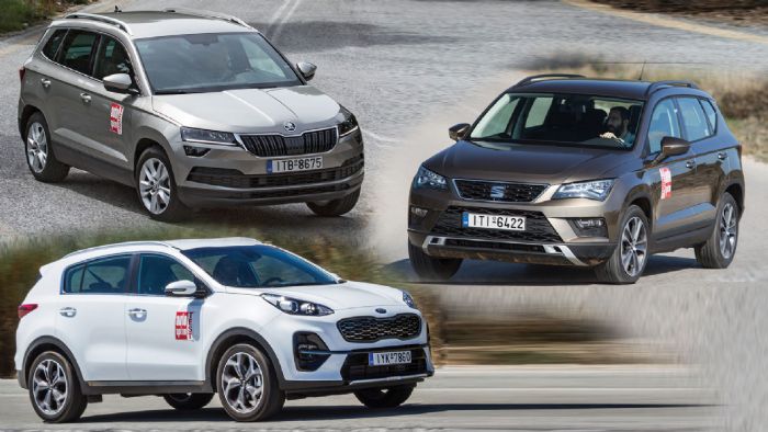 Kia Sportage VS SEAT Ateca VS Skoda Karoq 