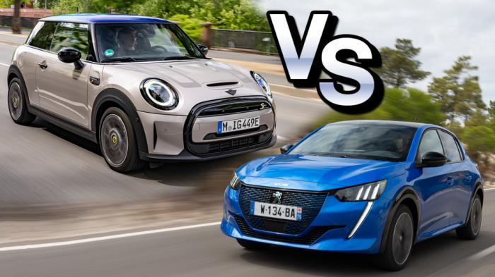 Trendy electric: Peugeot 208 vs Mini Cooper 