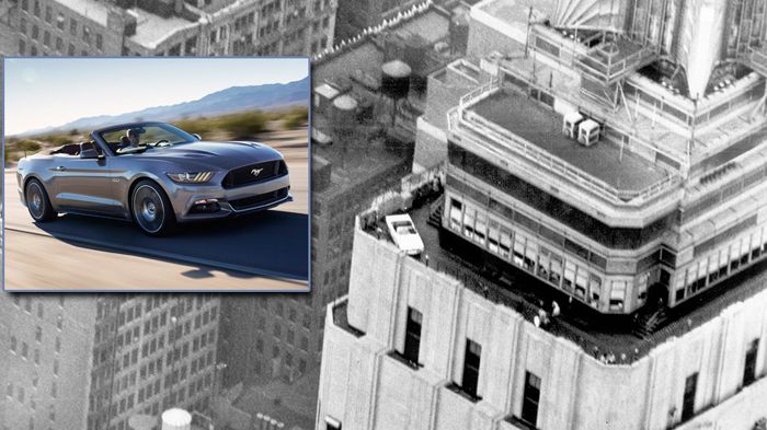 Oι επισκέπτες του Παρατηρητηρίου του Empire State Building θα μπορούν να δουν τη νέα Mustang convertible από τις 8 π.μ. έως τις 2 μ.μ., στις 16-17 Απριλίου. 