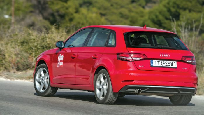 Εξαιρετική οδική συμπεριφορά για το A3 Sportback, που συνδυάζει ιδανικά την άνεση με τα τονισμένα οδικά χαρακτηριστικά.