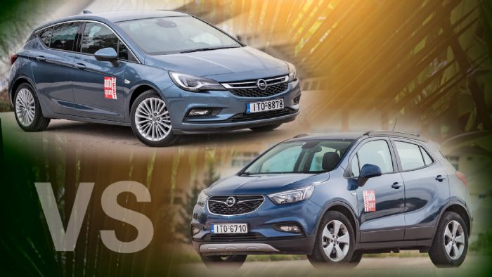 Opel Astra 1,4T 150 PS vs Opel Mokka X 1,4T 140 PS Opel Astra 1,4T 150 PS vs Opel Mokka X 1,4T 140 PS