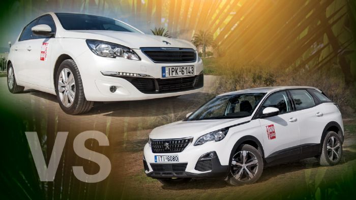 Peugeot 308 1,2 PureTech 130 PS vs Peugeot 3008 1,2 PureTech 130 PS Peugeot 308 1,2 PureTech 130 PS vs Peugeot 3008 1,2 PureTech 130 PS