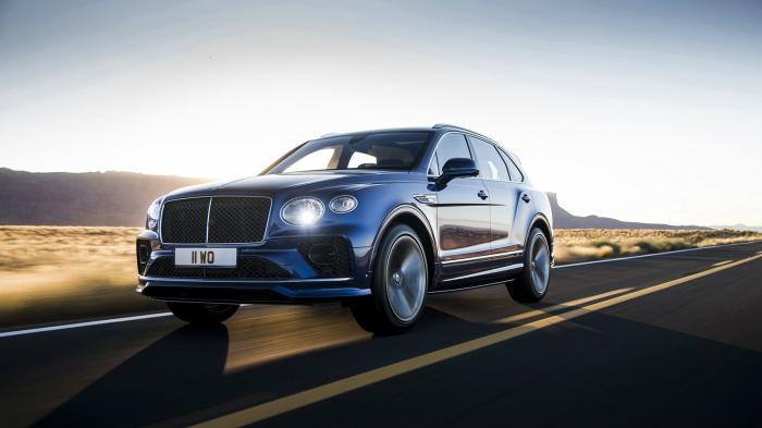 Bentley Bentayga Speed facelift,Η Speed έκδοση της ανανεωμένης Bentayga εξοπλίζεται μεταξύ άλλων με τον γιγαντιαίο W12 twin-turbo κινητήρα 6,0 λίτρων απόδοσης 635 ίππων και 900 Nm ροπής με το 100 χλμ.