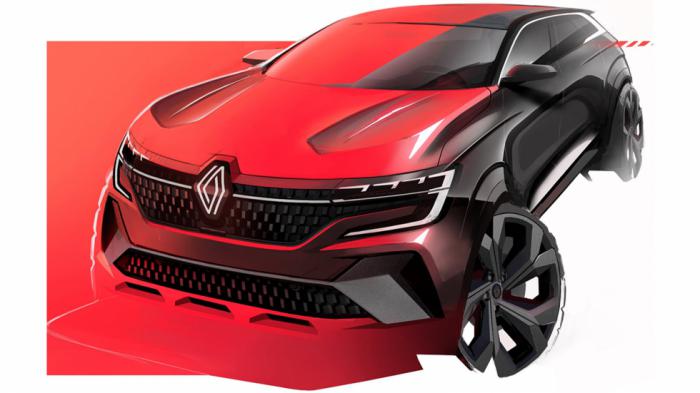 Αποκαλύφθηκαν τα σκίτσα του Renault Austral Αποκαλύφθηκαν τα σκίτσα του Renault Austral