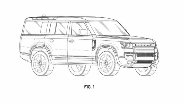 Σκίτσα αποκαλύπτουν το Land Rover Defender 130 