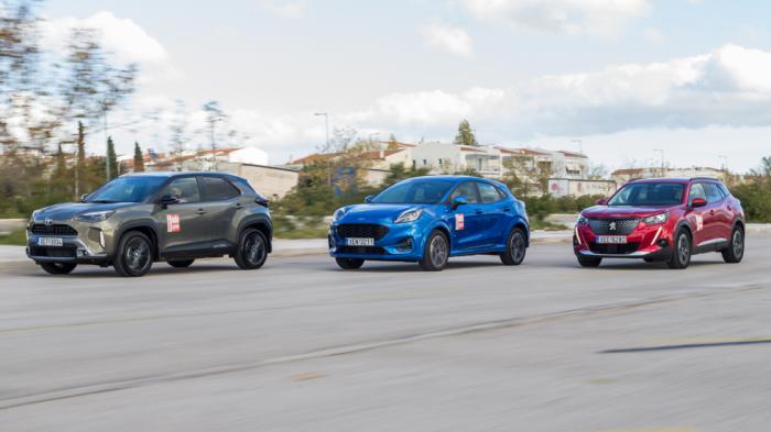 Σύγκριση: Ford Puma Vs Peugeot 2008 Vs Toyota Yaris Cross Hybrid 