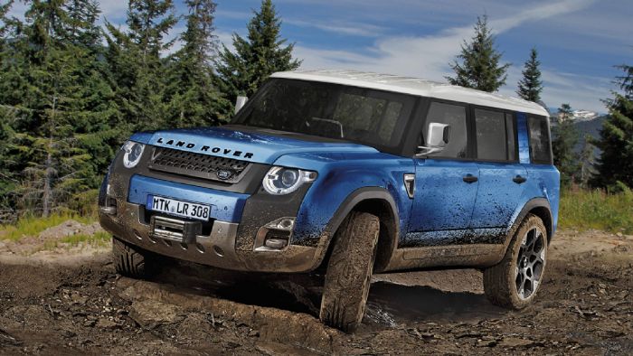 Η νέα εκδοχή του Land Rover Defender (ψηφιακά επεξεργασμένη εικόνα) δε θα απευθύνεται απλά στους λάτρεις του εμβληματικού μοντέλου, αλλά θα ελκύσει μια νέα γενιά αγοραστών.
