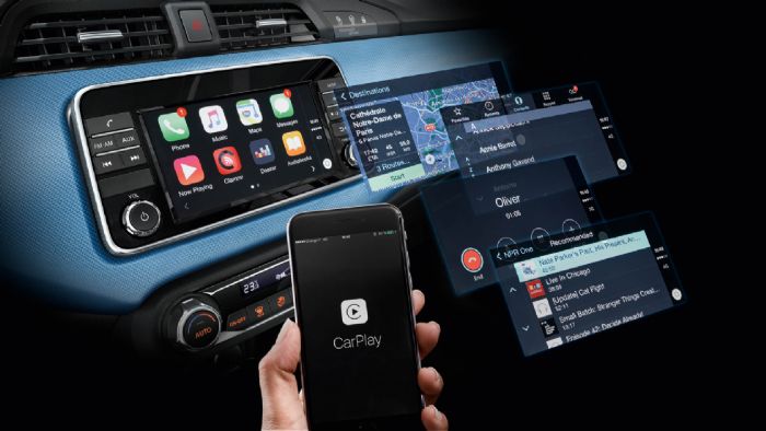Με το Apple CarPlay οι κάτοχοι iPhone θα μπορούν να χρησιμοποιήσουν όλες τις εφαρμογές που έχουν στο κινητό τους από την οθόνη του αυτοκινήτου τους.