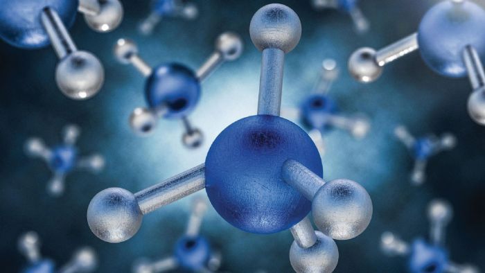 Καλλιτεχνική απεικόνιση μορίων μεθανίου