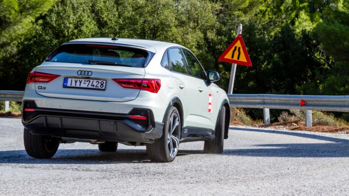 Το Audi Q3 Sportback ξεχωρίζει από την υψηλή ποιότητα κύλισης, με την ανάρτηση να «απομονώνει» τις περισσότερες ανωμαλίες από το εσωτερικό του και να προσφέρει υψηλά επίπεδα άνεσης.