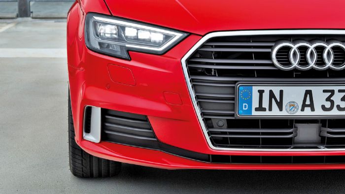 Νέα φανάρια τεχνολογίας Xenon Plus και πιο δυναμική μάσκα στο εμπρός μέρος για το νέο Audi A3.