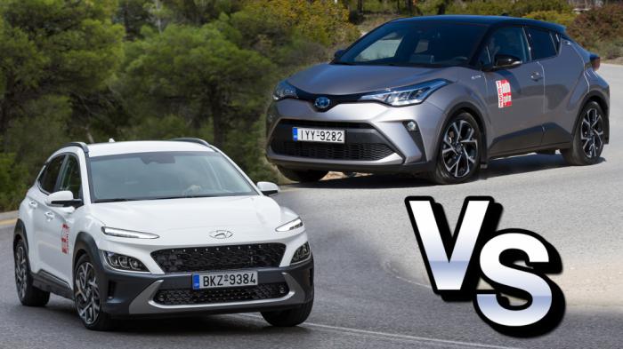 Φουλ υβριδικό SUV; Hyundai Kona ή Toyota C-HR; 
