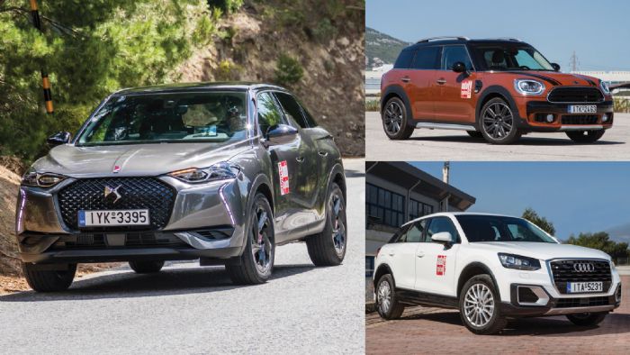 DS 3 Crossback vs Audi Q2 vs Mini Countryman 