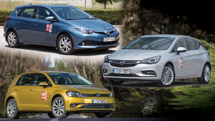 Στο μικροσκόπιο του AutoΤρίτη μπήκαν τα Opel Astra, VW Golf και Toyota Auris στις εκδόσεις με τους turbo βενζινοκινητήρες 1,0 και 1,2 λτ. αντίστοιχα. Εσείς ποιο θα επιλέγατε;