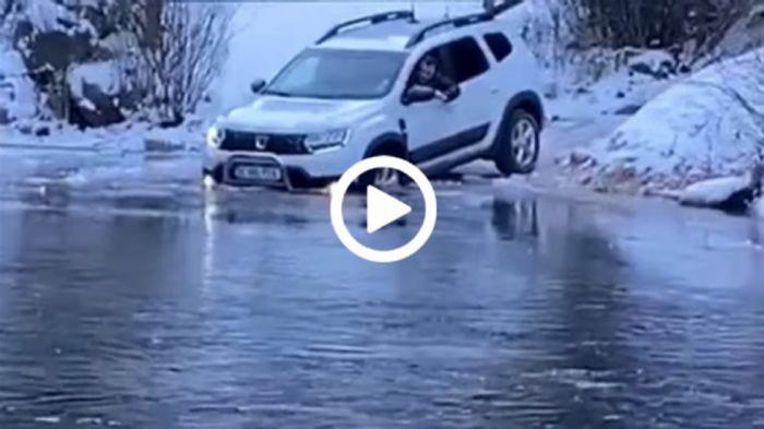 Dacia Duster περνάει από ποτάμι και άνετα 