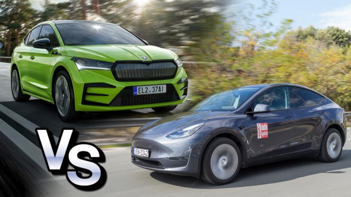 Skoda Enyaq Coupe iV RS Vs Tesla Model Y  