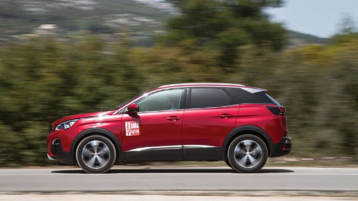 Peugeot 3008 - Εξαιρετικές οι επιδόσεις των Peugeot 3008 (φώτο) και VW Τiguan, τα οποία είναι τα πιο ήσυχα χειροκίνητα μοντέλα στα 100 και 120 χλμ./ώρα αντίστοιχα.